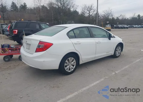 2012 Honda Civic Lx z USA, uszkodzony, nr VIN 2HGFB2F57CH311946